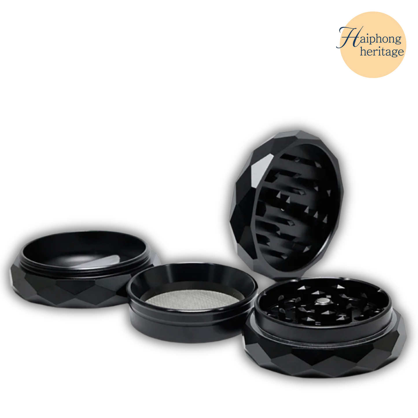 Aluminum Block Grinder 4-Layer Premium – Sleek 63mm Design for Smooth Grinding