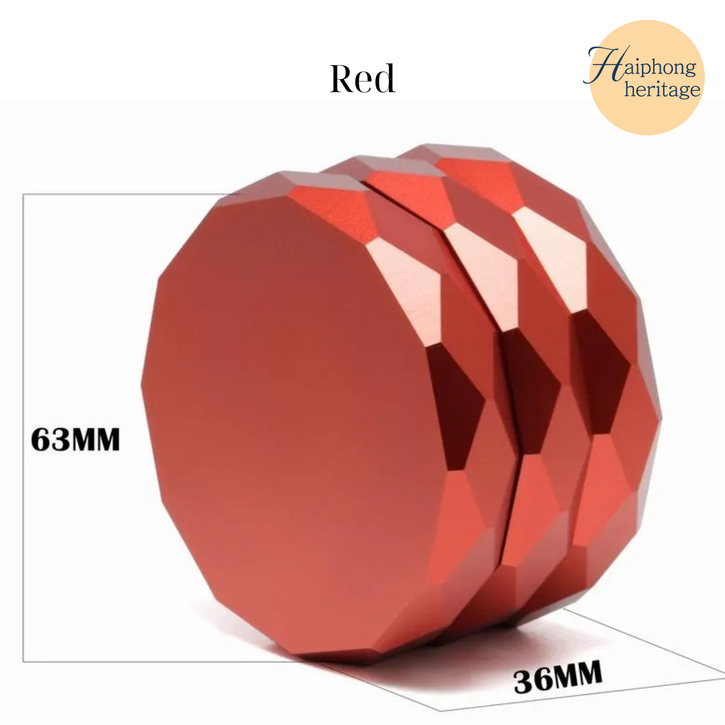 Aluminum Block Grinder 4-Layer Premium – Sleek 63mm Design for Smooth Grinding