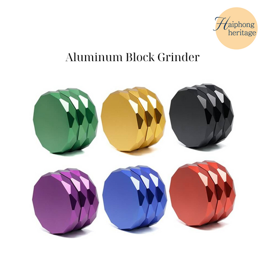 Aluminum Block Grinder 4-Layer Premium – Sleek 63mm Design for Smooth Grinding